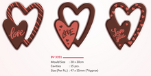 Load image into Gallery viewer, Foodecor Heart Love Theme Decorative Transfer Mould (Pack of 2)- BV 3351
