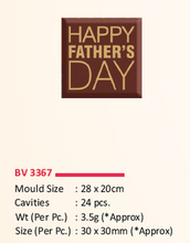 Load image into Gallery viewer, Foodecor Father's Day Decorative Transfer Mould (Pack of 2) - BV 3367

