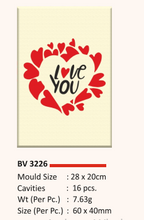 Load image into Gallery viewer, Foodecor I Love U Theme Decorative Transfer Mould (Pack of 2) - BV 3226
