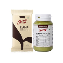 Load image into Gallery viewer, Chocoville Combo Pack – Dark Compound, 500g &amp; Pista Kunafa Filling, 200g
