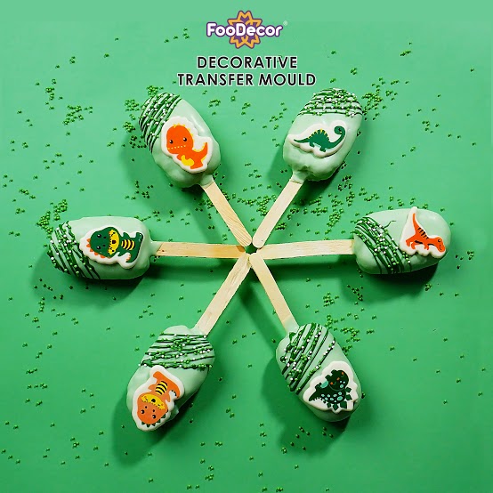 Foodecor Dinosaur Theme Decorative Transfer Mould, (Pack of 2) - BV 3243