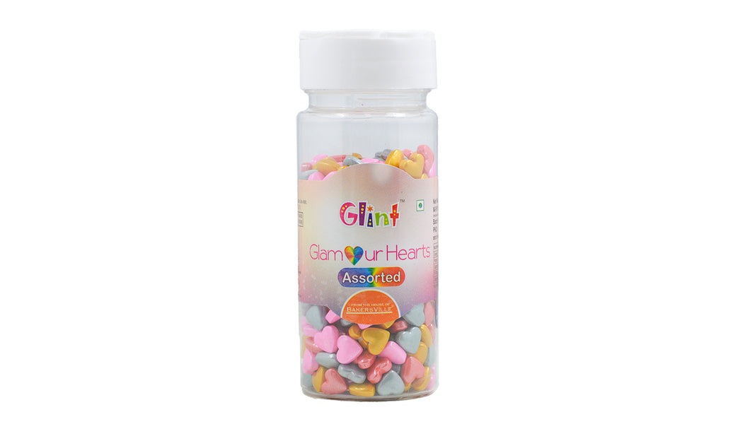 Glint Glamour Hearts (4mm) (Assorted), 75g