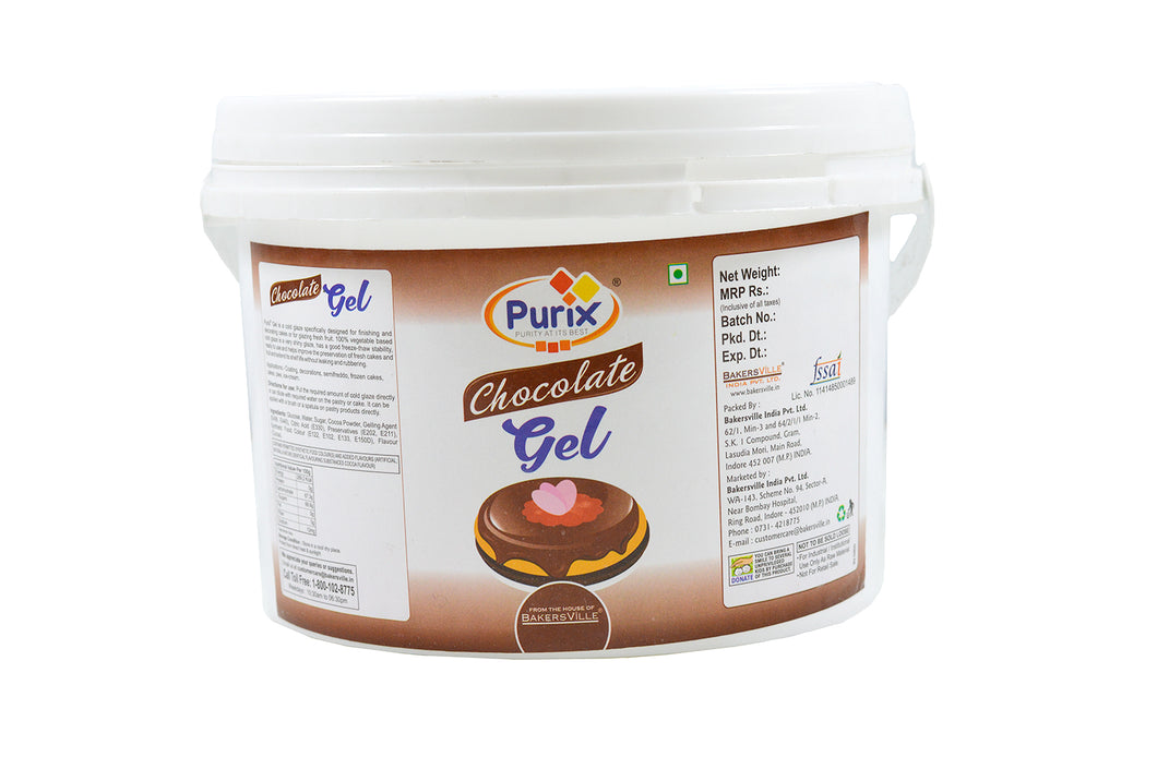 Purix Chocolate Gel Cold Glaze, 2.5 Kg (Ready To Use)