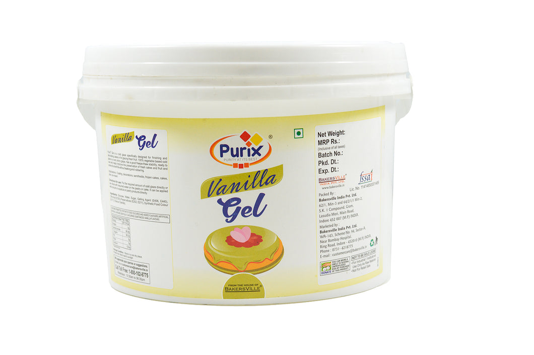 Purix Vanilla Gel Cold Glaze, 2.5 Kg (Ready to Use)