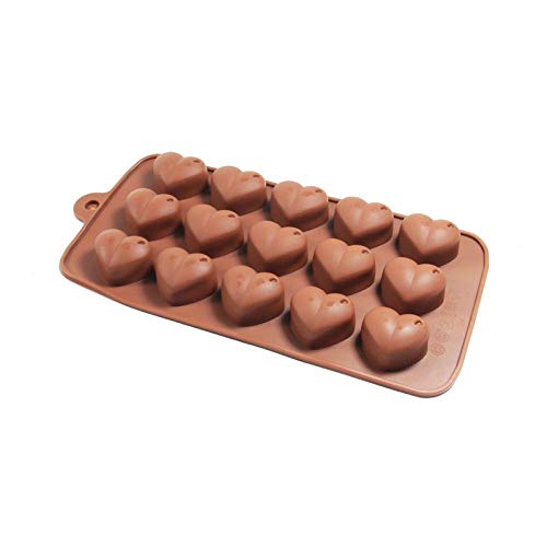Finedecor Silicone Heart Shape Chocolate Mould - FD 3144, (15 Cavities)