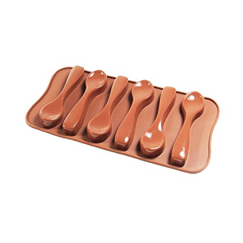 Finedecor Silicone Spoon Shape Chocolate Mould - FD 3152, (6 Cavities)