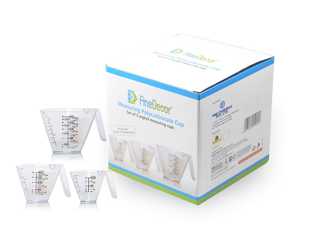 Finedecor Polycarbonate Measuring Cup Set of 3 - Fd 2657