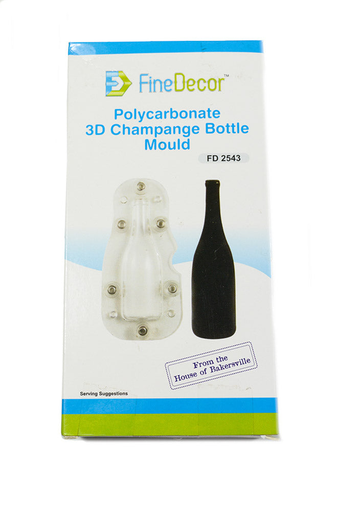 Finedecor 3D Polycarbonate Chocolate Mould - Champagne Bottle - (FD2543)