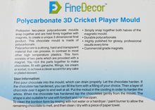 Load image into Gallery viewer, Finedecor 3D Polycarbonate Chocolate Mould - Cricket Player - (FD2537)
