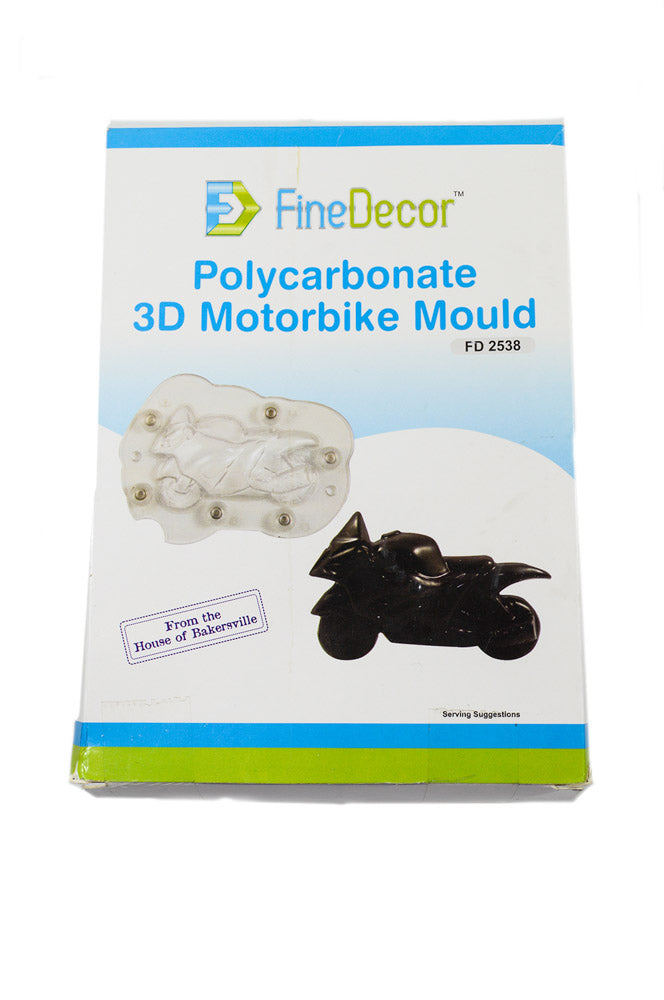 Finedecor 3D Polycarbonate Chocolate Mould - Motorbike (FD2538)