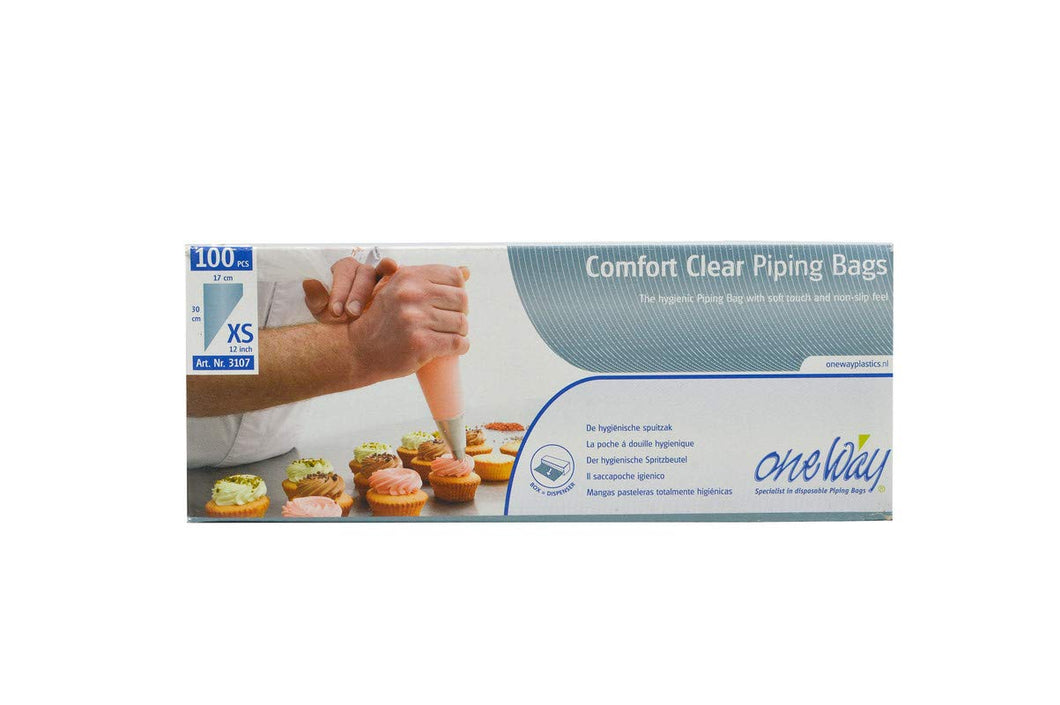 One Way Comfort Clear Piping Bags, 30 X 17 cm (100 Pcs)
