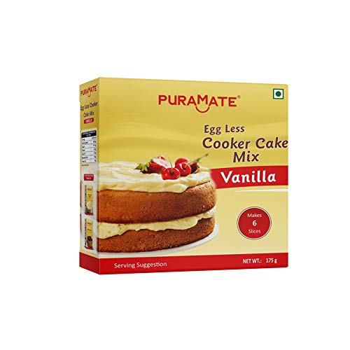 Puramate Egg Less Cooker Cake Mix Vanilla, 175g