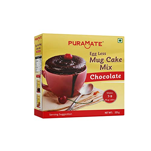 Puramate Egg Less Mug Cake Mix Chocolate, 225g