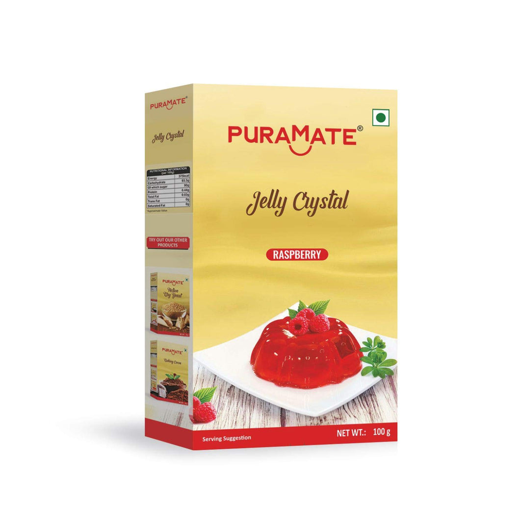 Puramate Raspberry Jelly Crystal, 100g