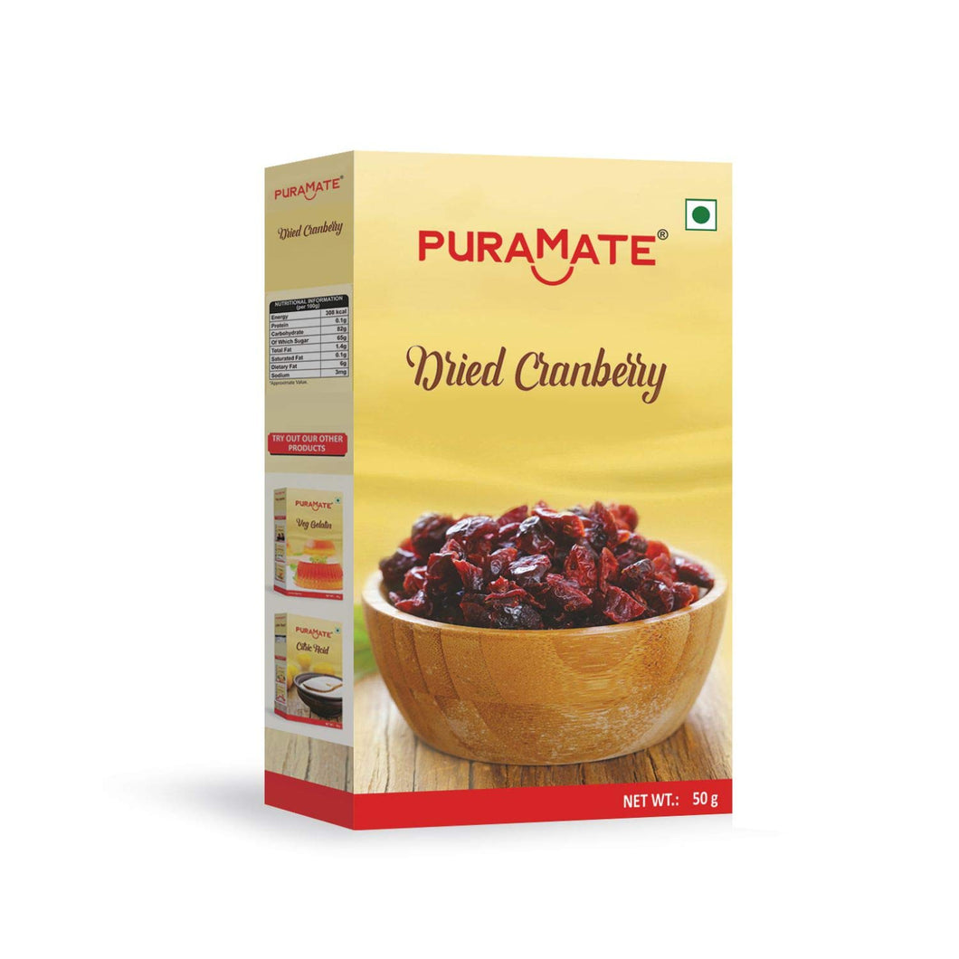 Puramate Dried Cranberry, 50g