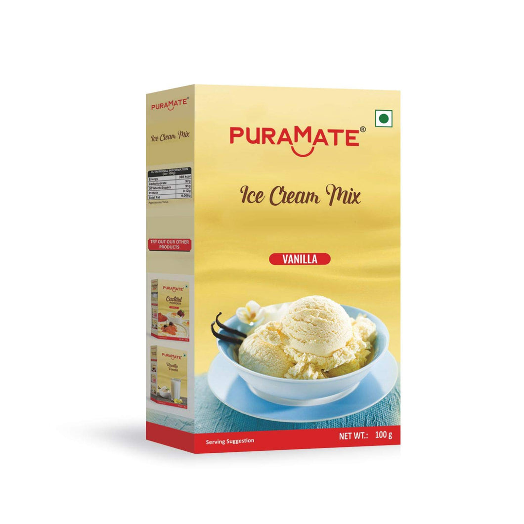 Puramate Vanilla Ice Cream Mix, 100g