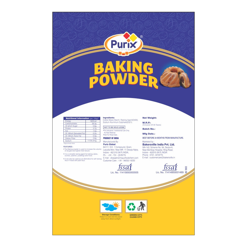 PURIX Premium Baking Powder, 1 KG