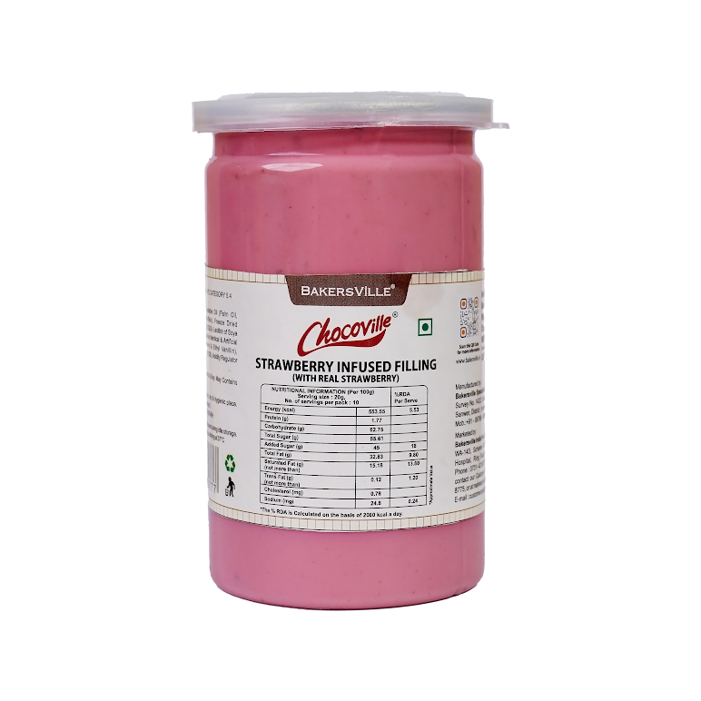 Chocoville Strawberry Infused Filling (with Real Strawberry), 200g
