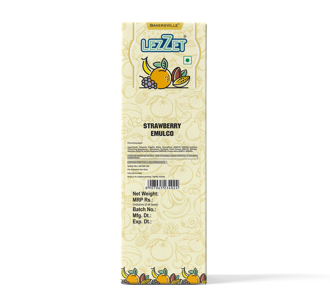 Lezzet Strawberry Flavour Emulco, 500 ML