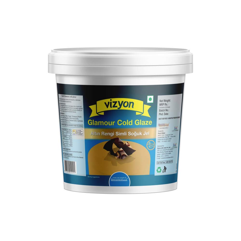 Vizyon Glamour Cold Glaze, Gold, 900gm
