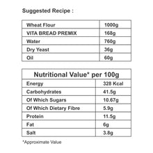 Load image into Gallery viewer, Purix Whole Wheat Vita Bread Mix / Rich Dietary Fiber &amp; Low Carbs Bread Flour, 1 kg
