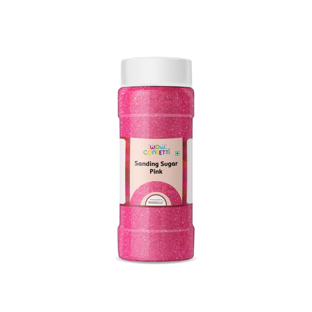 Wow Confetti Sanding Sugar (Pink), 150g