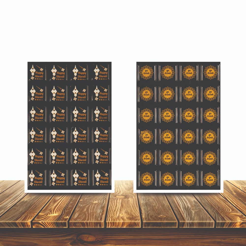 Foodecor Decorative Transfer Mould Combo ( Happy Diwali & शुभ दीपावली )