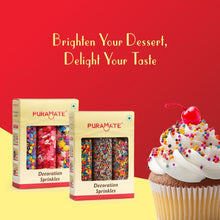 Load image into Gallery viewer, Puramate Rainbow Jimmies &amp; Sweet Treats -Decoration Sprinkles (Combo), 100 Gm
