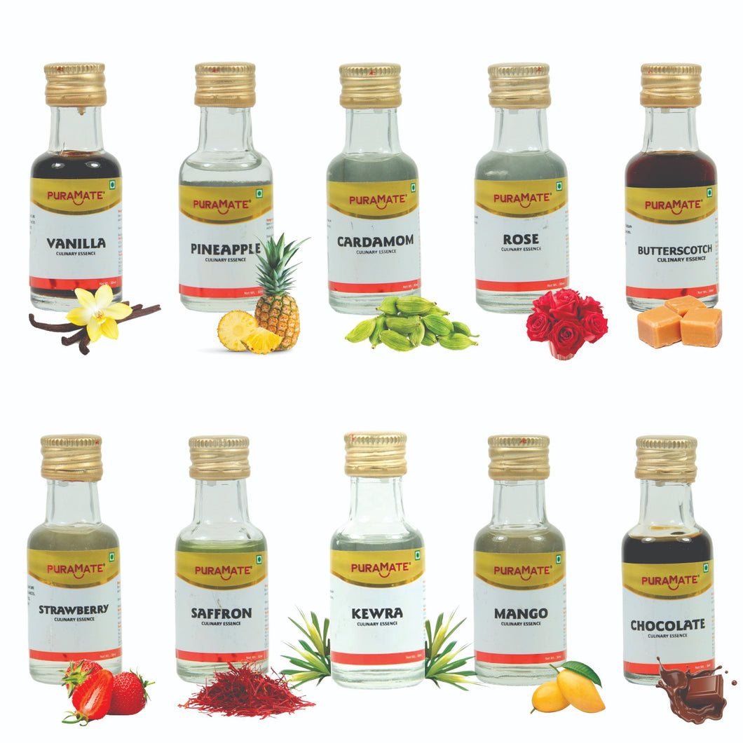 PURAMATE - CULINARY ESSENCE - ASSORTED - (30 ML X 10 BOTTLES X 1 BOX)