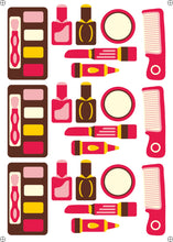 Load image into Gallery viewer, Foodecor Makeup Kit Theme Decorative Transfer Mould (Pack of 2) - BV 3330
