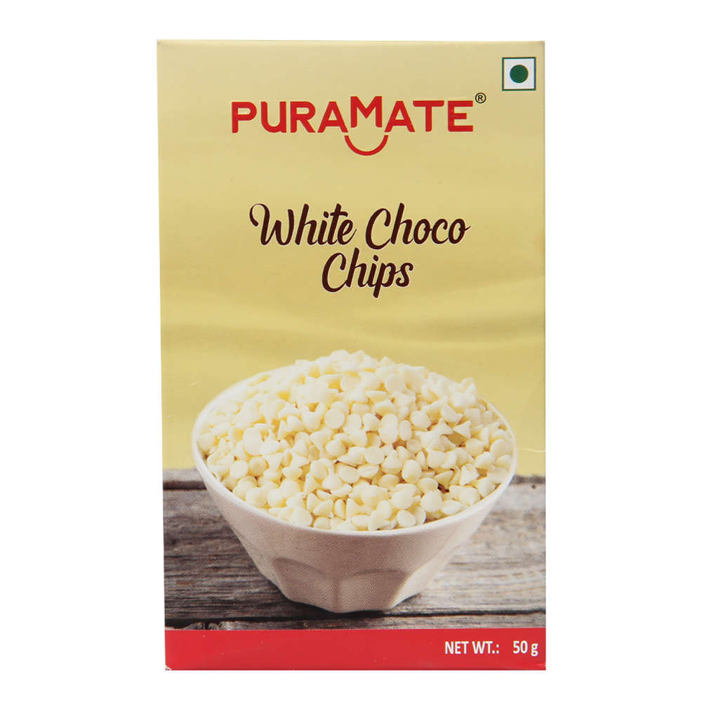 Puramate White Choco Chips, 50g