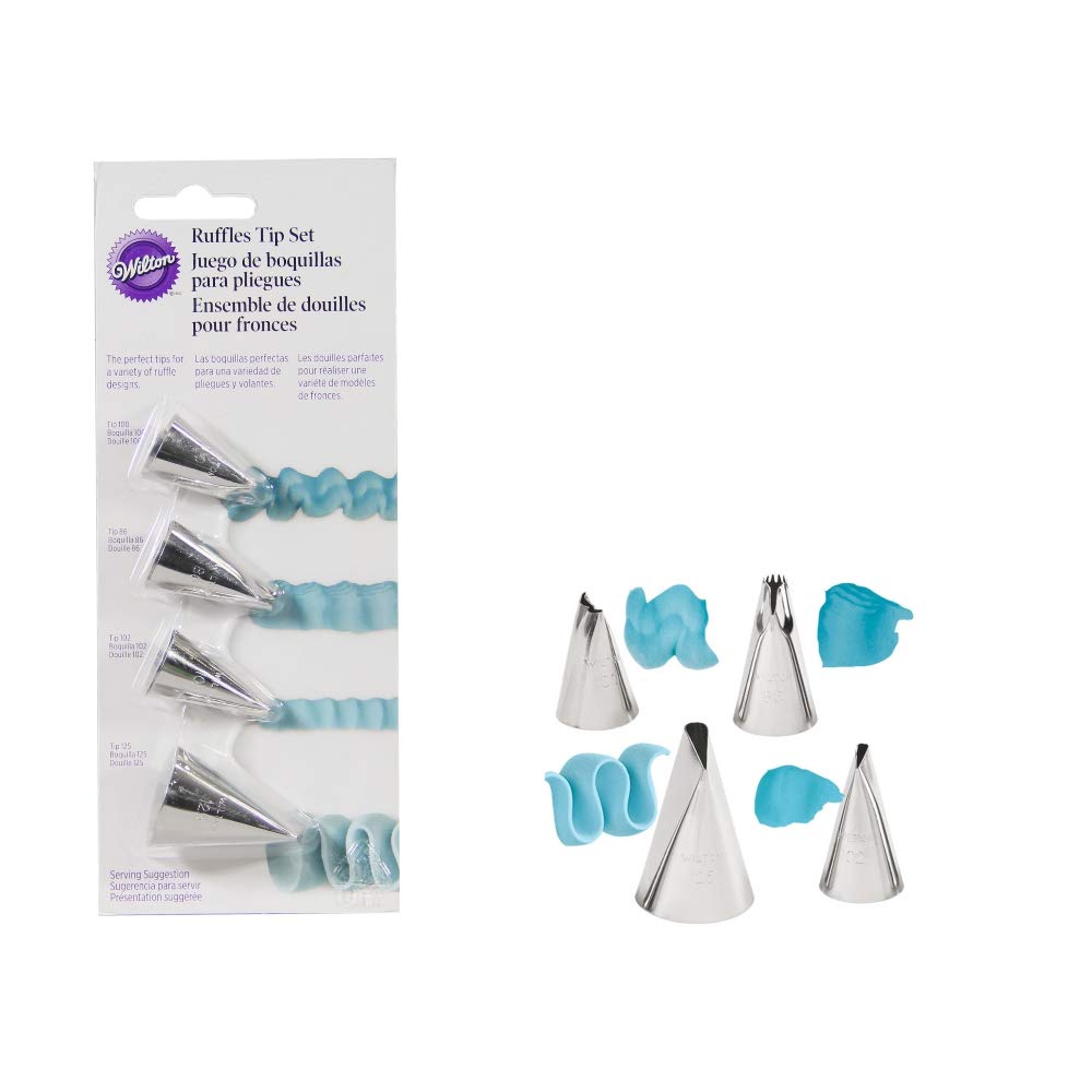 Wilton Ruffles Tip Set (Nozzles), 4pcs