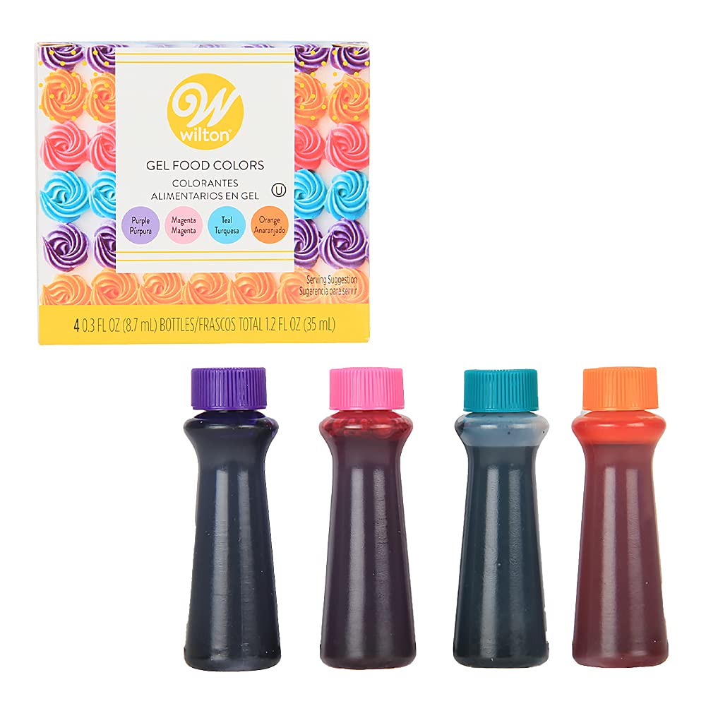 Wilton Neon Gel Food Color Set, Multicolour (Pack of 4)