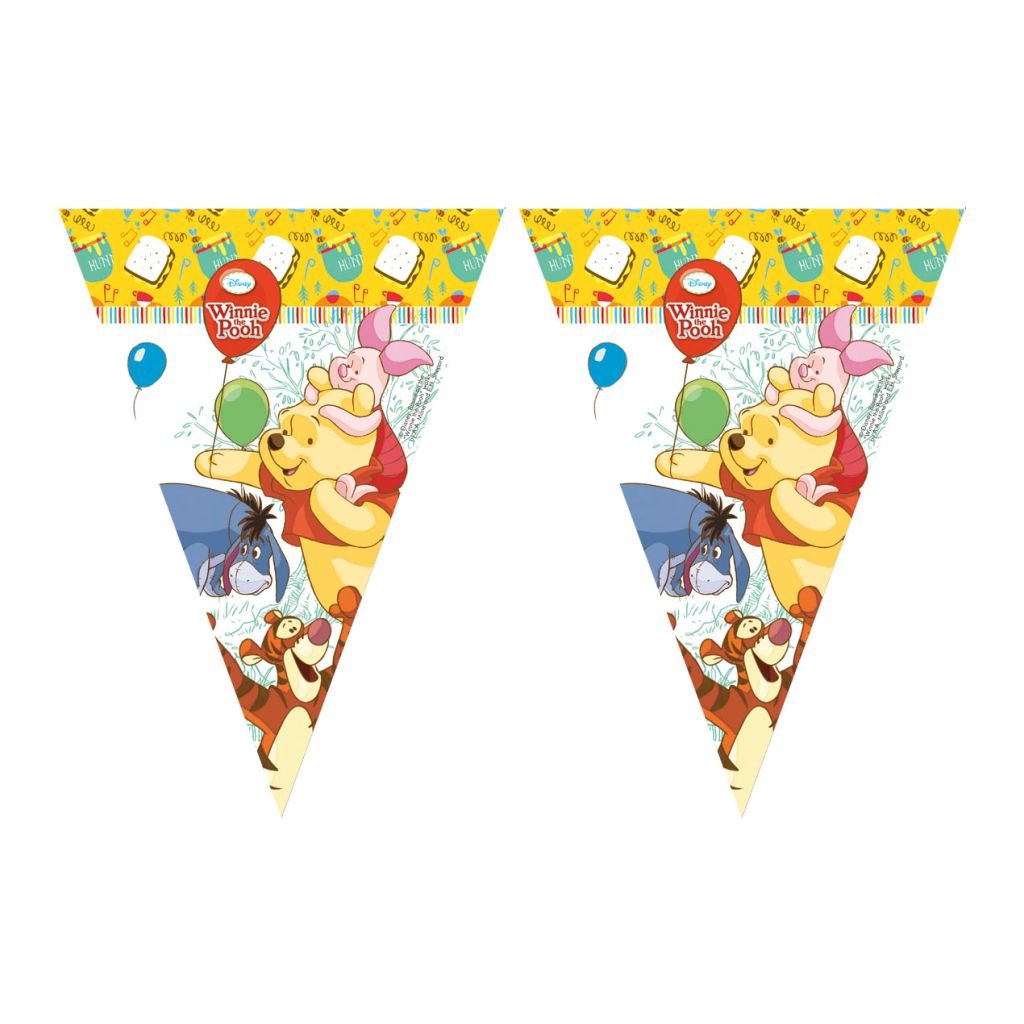 Winnie Pooh Triangle Flag Banner (9 Flags) - BV81554 - 1Pc