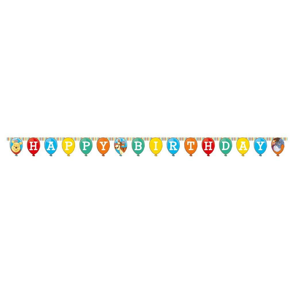 Winnie Pooh Die-Cut Happy Birthday Banner BV81553 - 1Pc