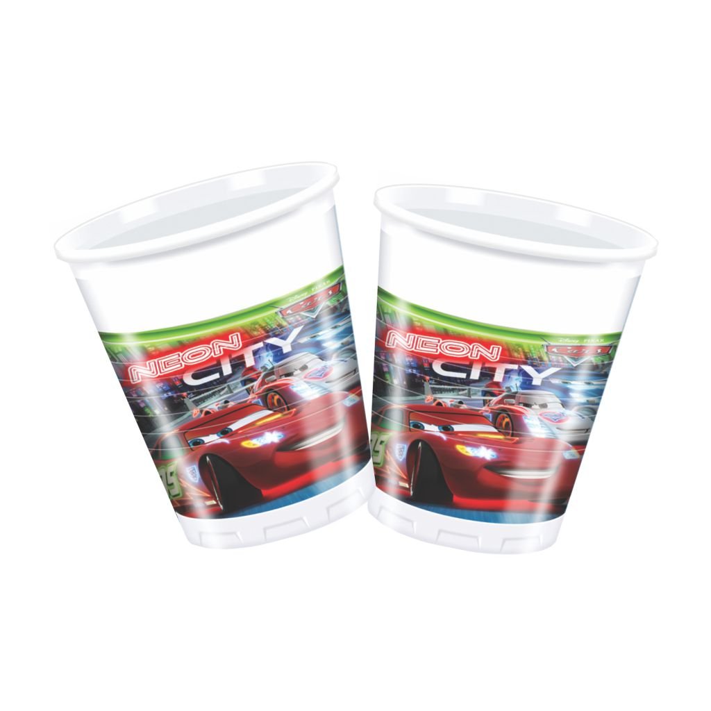 Disney Cars Plastic Cups 200Ml Cars - BV82628 - 8Pcs
