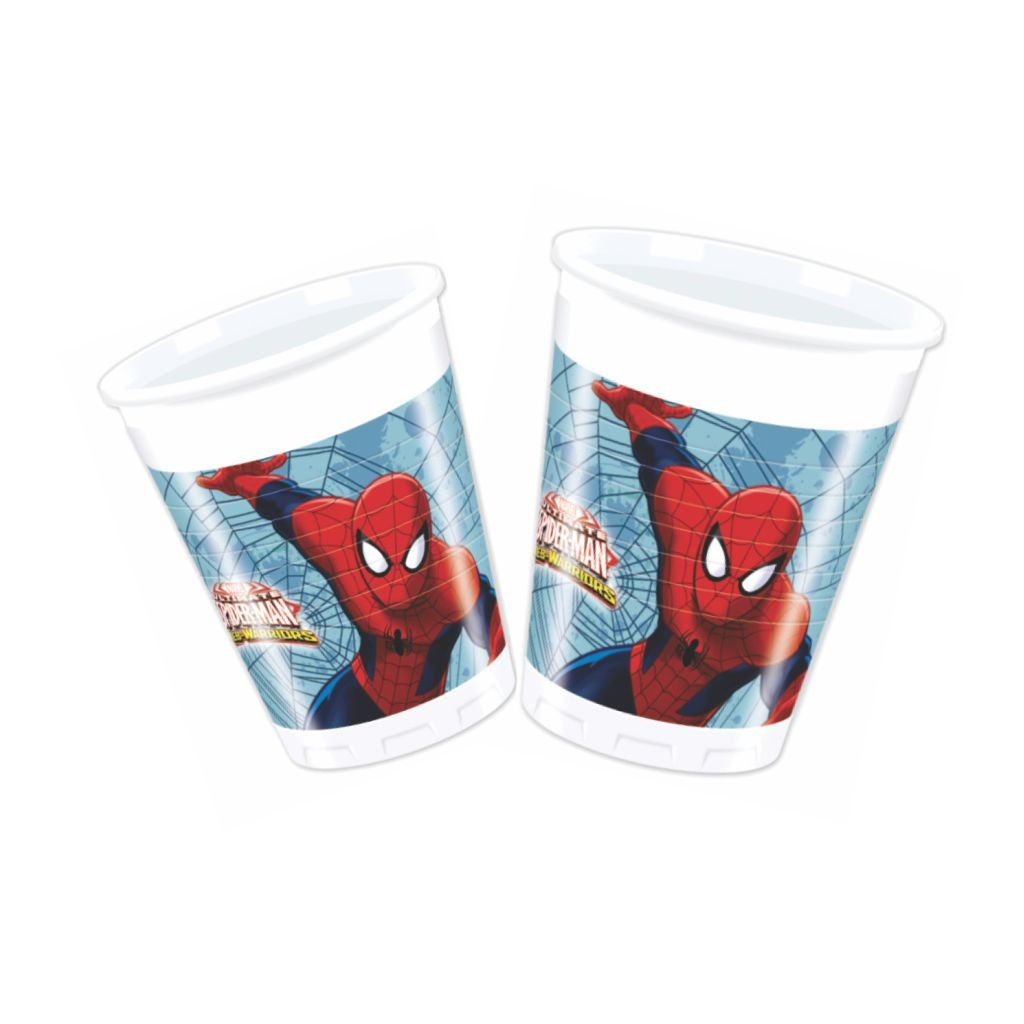 Spider Man Plastic Cups 200Ml - BV85153 - 8Pcs