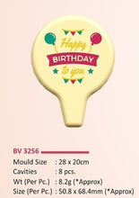 Load image into Gallery viewer, Foodecor BirthDay Theme Decorative Transfer Mould (Pack of 2)- BV 3256
