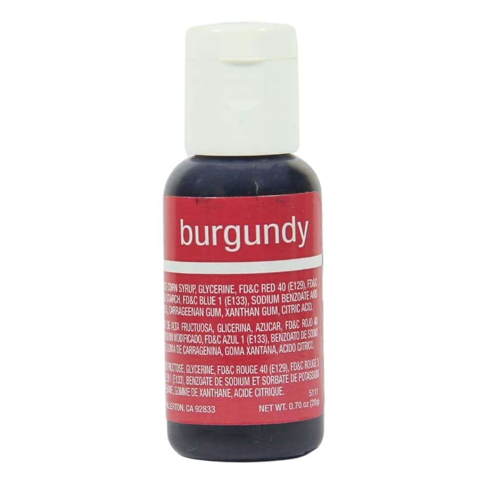Chefmaster Liqua-Gel, Burgundy Wine, 20 ml