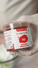 Load and play video in Gallery viewer, Colourmist Super Whip Edible Powder Colour, (Red), 30g | Powder Colour For Cream / Icing / Fondant / Frosting / Dessert / Baking |
