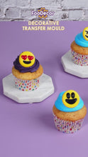 Load and play video in Gallery viewer, Foodecor Emoji Design Decorative Transfer Mould (Pack of 2) - BV 3227
