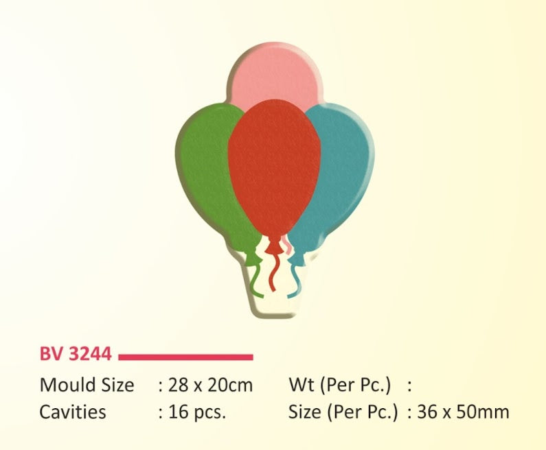 Foodecor Balloon Design Decorative Transfer Mould (Pack of 2) - BV 3244
