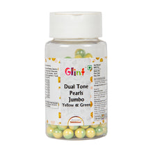 Load image into Gallery viewer, Glint Dual Tone Pearl Balls for Cake Decoration ( 7mm ) ( Yellow &amp; Green ), 75g | Dual Colour Cake Sprinkle For Cake Decoration | 75g
