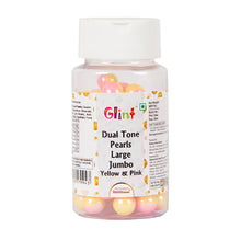 Load image into Gallery viewer, Glint Dual Tone Pearl Balls for Cake Decoration ( 10mm ) ( Yellow &amp; Pink ), 75g | Dual Colour Cake Sprinkle For Cake Decoration | 75g
