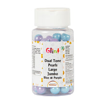 Load image into Gallery viewer, Glint Dual Tone Pearl Balls for Cake Decoration ( 10mm ) ( Blue &amp; Purple ), 75g | Dual Colour Cake Sprinkle For Cake Decoration | 75g
