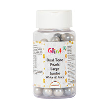 Load image into Gallery viewer, Glint Dual Tone Pearl Balls for Cake Decoration ( 10mm ) ( White &amp; Grey ), 75g | Dual Colour Cake Sprinkle For Cake Decoration | 75g
