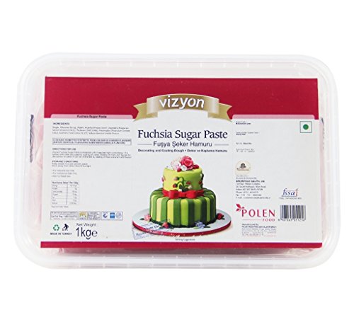 Vizyon Vizyon Sugar Paste (Fondant) - Fuchsia 1 kg, 1000 g - Bakersville Shop