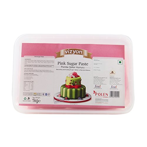 Vizyon Vizyon Sugar Paste (fondent) - Pink 1 kg, 1000 g - Bakersville Shop